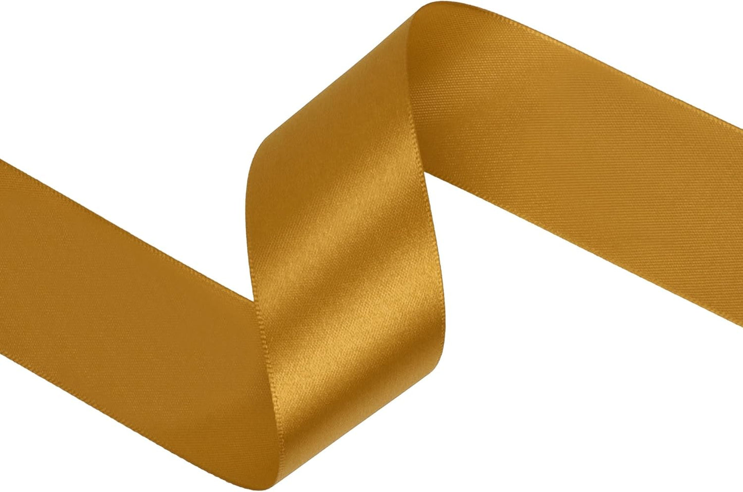 Gold Satin Ribbon 1-1/2 inch X Continuous 50 Yards, Single Face Polyester Ribbon Perfect for Gift Wrapping, Flower Bouquet, Wedding Decor, Crafts, Bow Making, Sewing and More