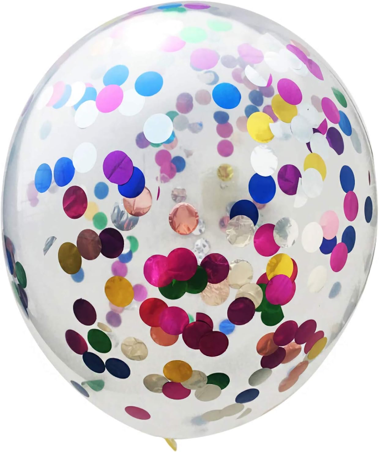 Rainbow Confetti Balloons, 25 Pcs Thickened 12 Inch Clear Latex Balloon with Colorful Confetti Inside for Graduation Engagement Bridal Shower Party Baby Shower Birthday Party Decorations Supplies