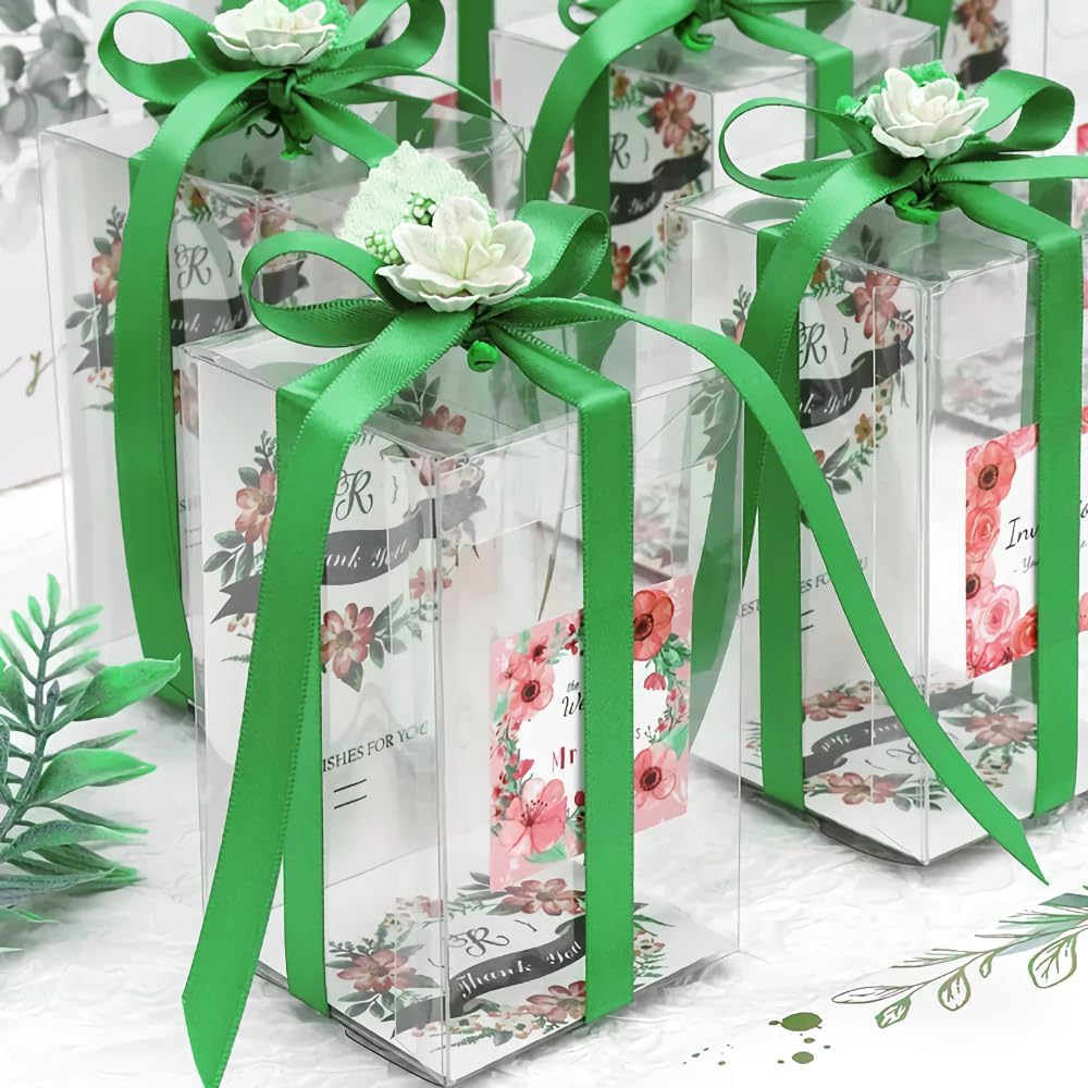 3/8" x 25 Yards Satin Ribbon, Red Silk Ribbon Ideal for Gift Wrapping, Floral Bouquets, Crafts, Wedding Party Decorations, Christmas and Sewing Projects