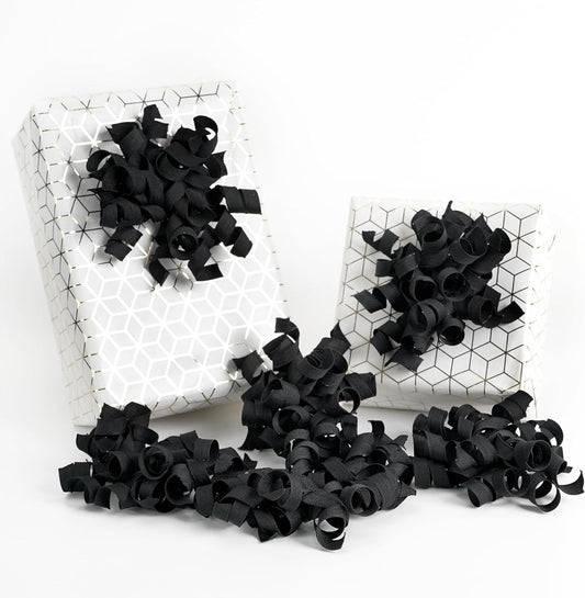 HUIHUANG Black Bows for Gift Wrapping, Black Curly Ribbon Bows Self Adhesive Burst Gift Bow for Christmas Presents, Wine Bottle, Treat Bags, Birthday, Holiday Party Favors - 6 Counts