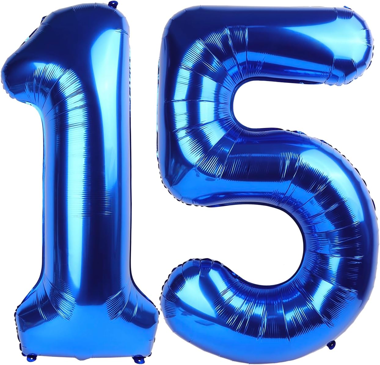 Giant Navy Blue 15 Balloon Number 40 Inch, 15 Number Balloons Birthday Supplies, 15 Year Old Birthday Party Celebration, 15 Balloons Graduations Anniversary Decorations