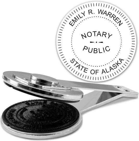 MaxMark Insert Only for Notary Seal Round Desk Embosser for Alaska State