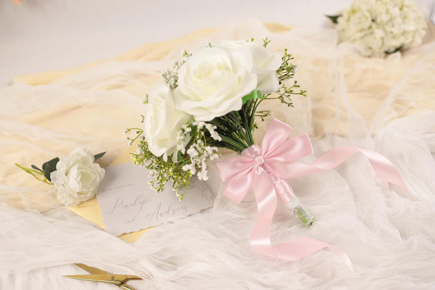 Baby Pink Satin Ribbon 1 inch X Continuous 25 Yards, Single Face Polyester Ribbon Perfect for Gift Wrapping, Flower Bouquet, Wedding Decor, Crafts, Bow Making, Sewing and More