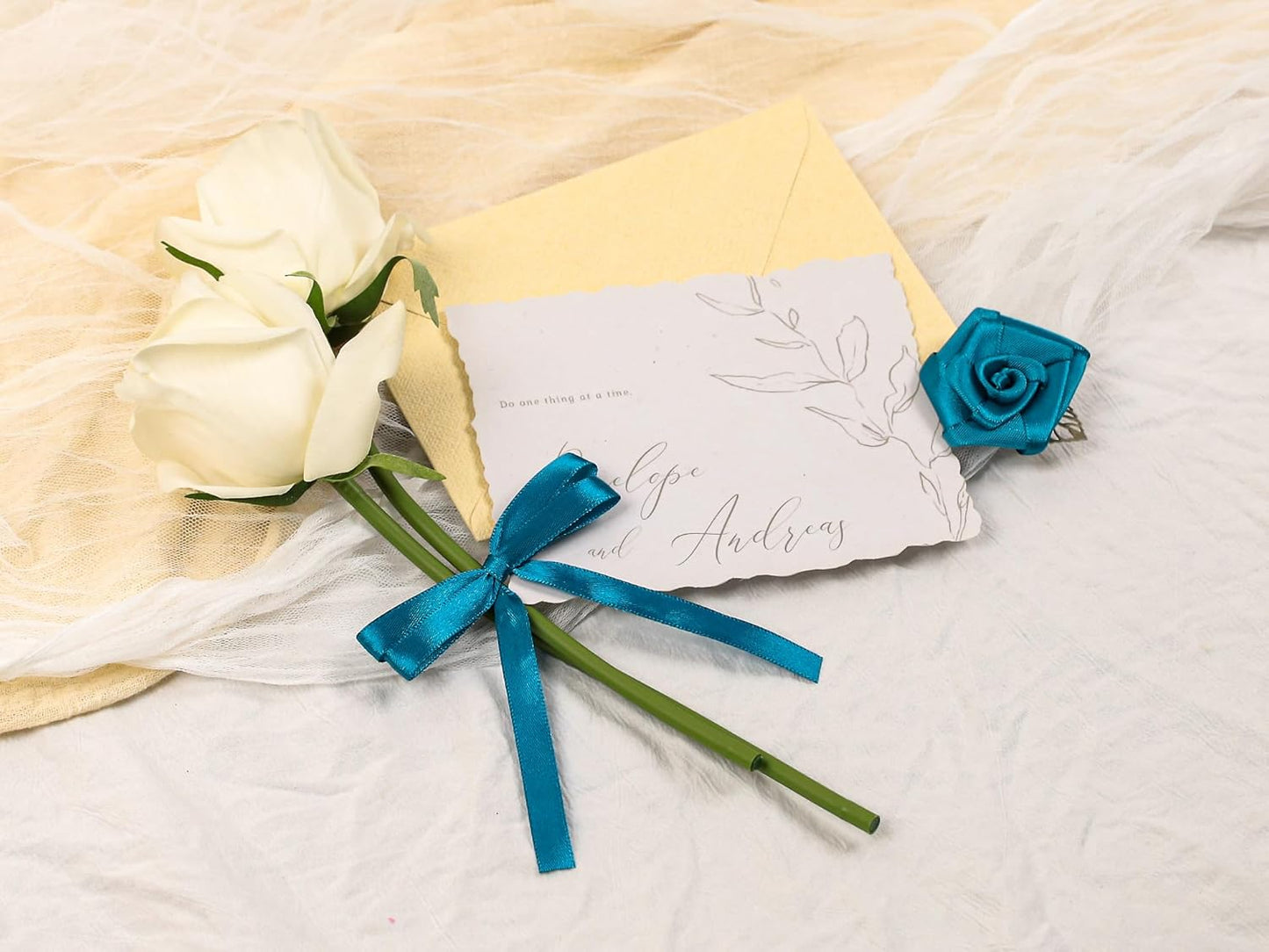 Turquoise Satin Ribbon 3/8 inch X Continuous 100 Yards, Single Face Polyester Ribbon Perfect for Gift Wrapping, Flower Bouquet, Wedding Decor, Crafts, Bow Making, Sewing and More