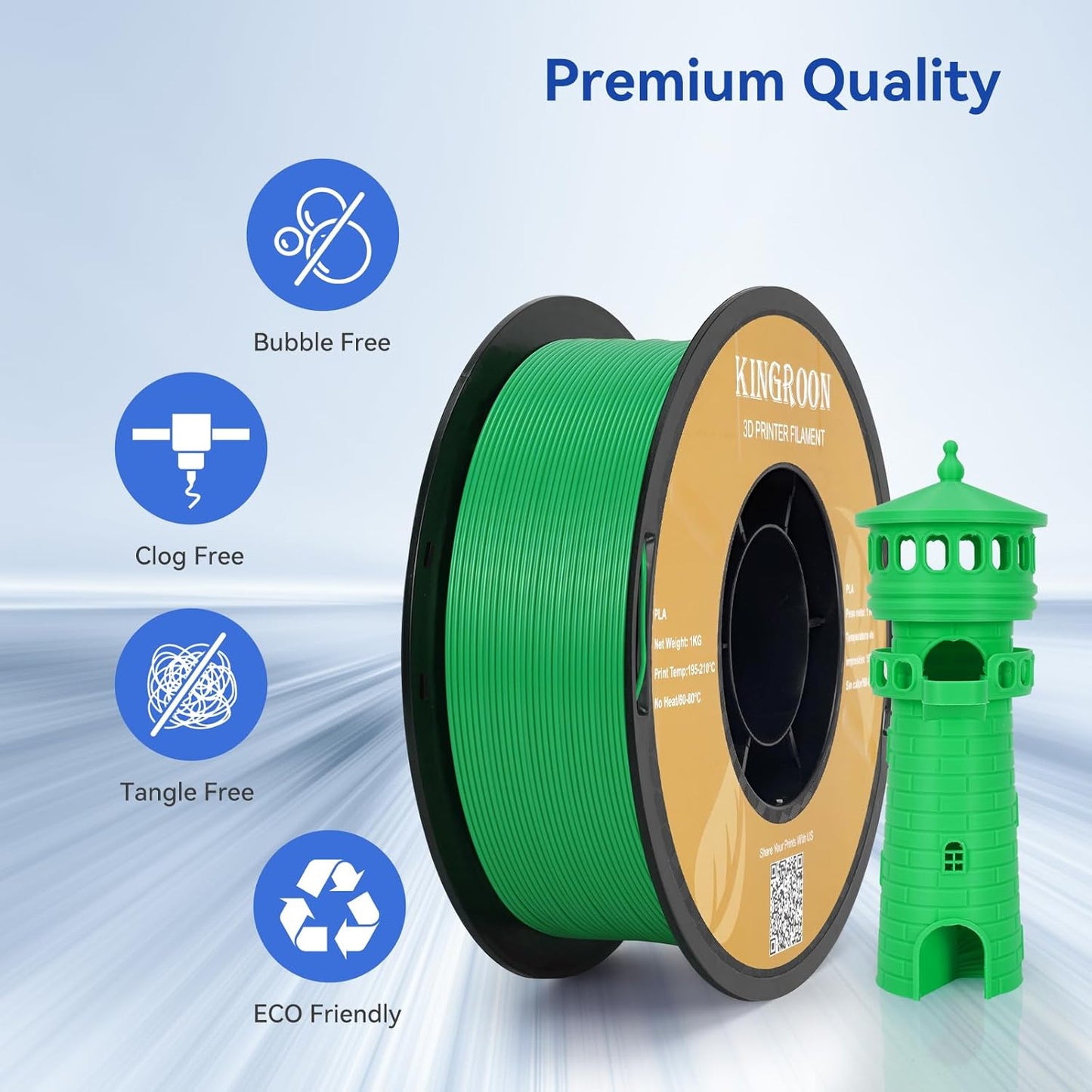 Kingroon 16KG PLA Filament Bundle 1.75mm 3D Printer Filament Multicolor Pla Filament Bulk for Most 3D Printer,1kg Spool,16 Rolls,16 Colors