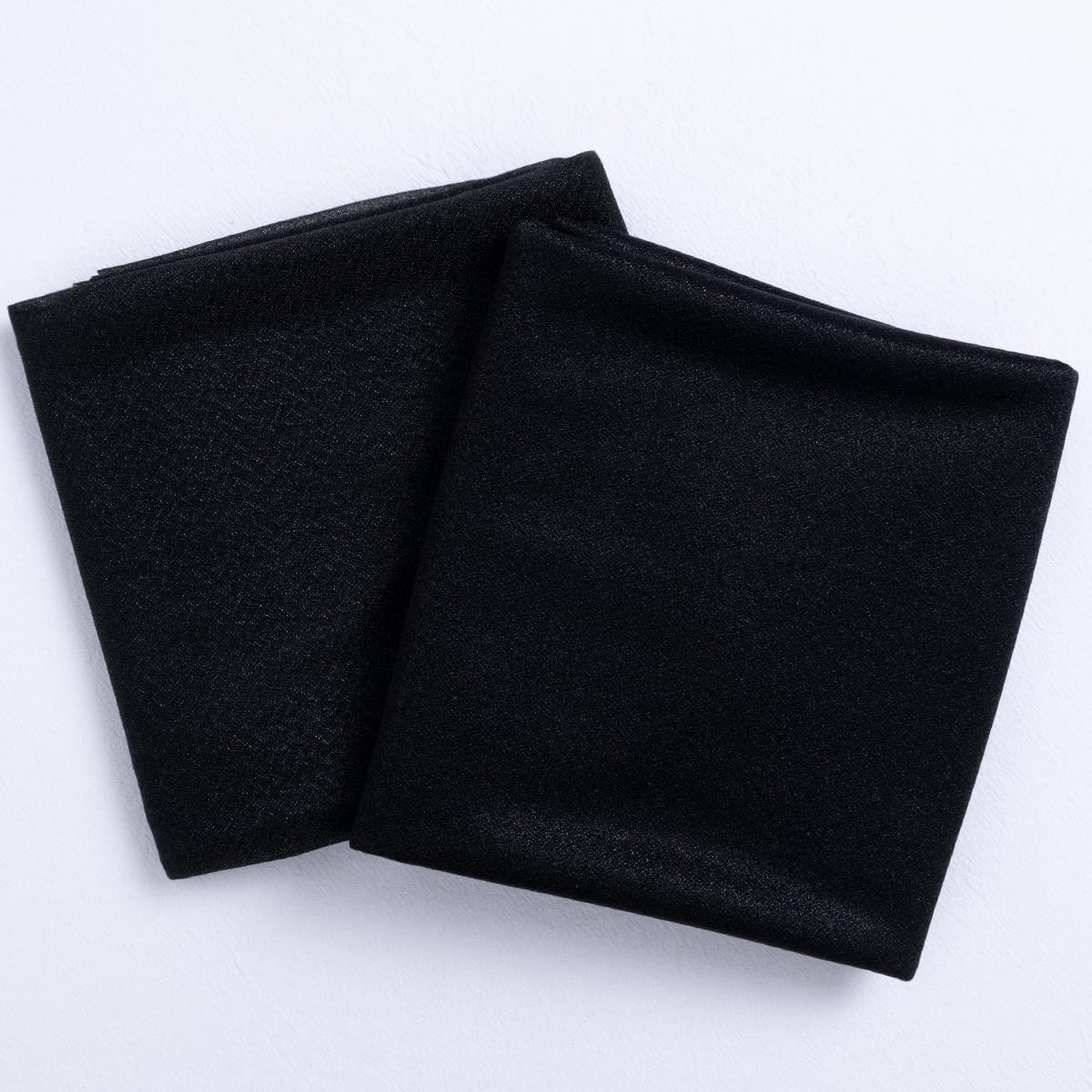 Socomi Black Sheer Gothic Wedding Draping Fabric 29" x 20Ft 2 Panel Outdoor Curtain Arch Drapes Extra Long for Bridal Baby Shower Ceremony Birthday Party Decor