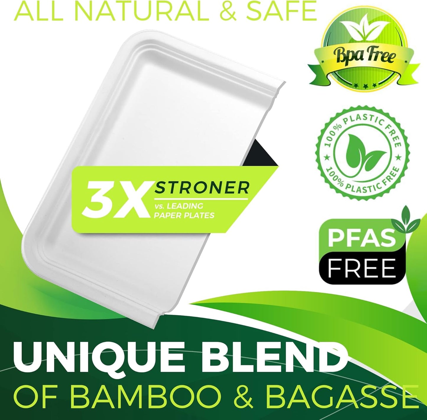 50Pack 14" Heavy Duty Disposable Rectangle Food Trays, Compostable Extra Large Paper Platter Plates Serving Crawfish, Lobster, Crab for Party, BBQ, Crawfish Boil Accessories