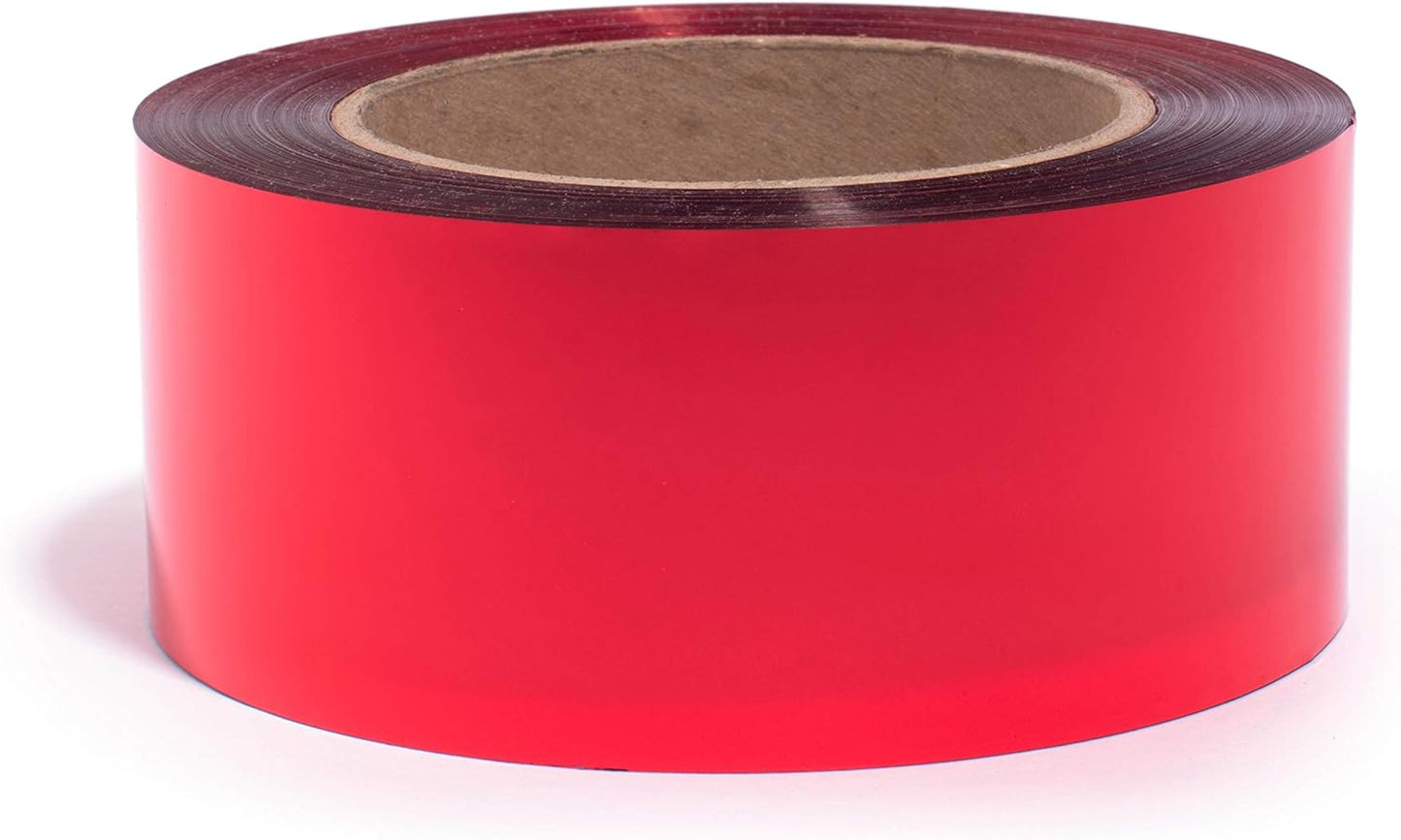 TCDesignerProducts Red Metallic Streamer, 2 Inches x 500 Foot