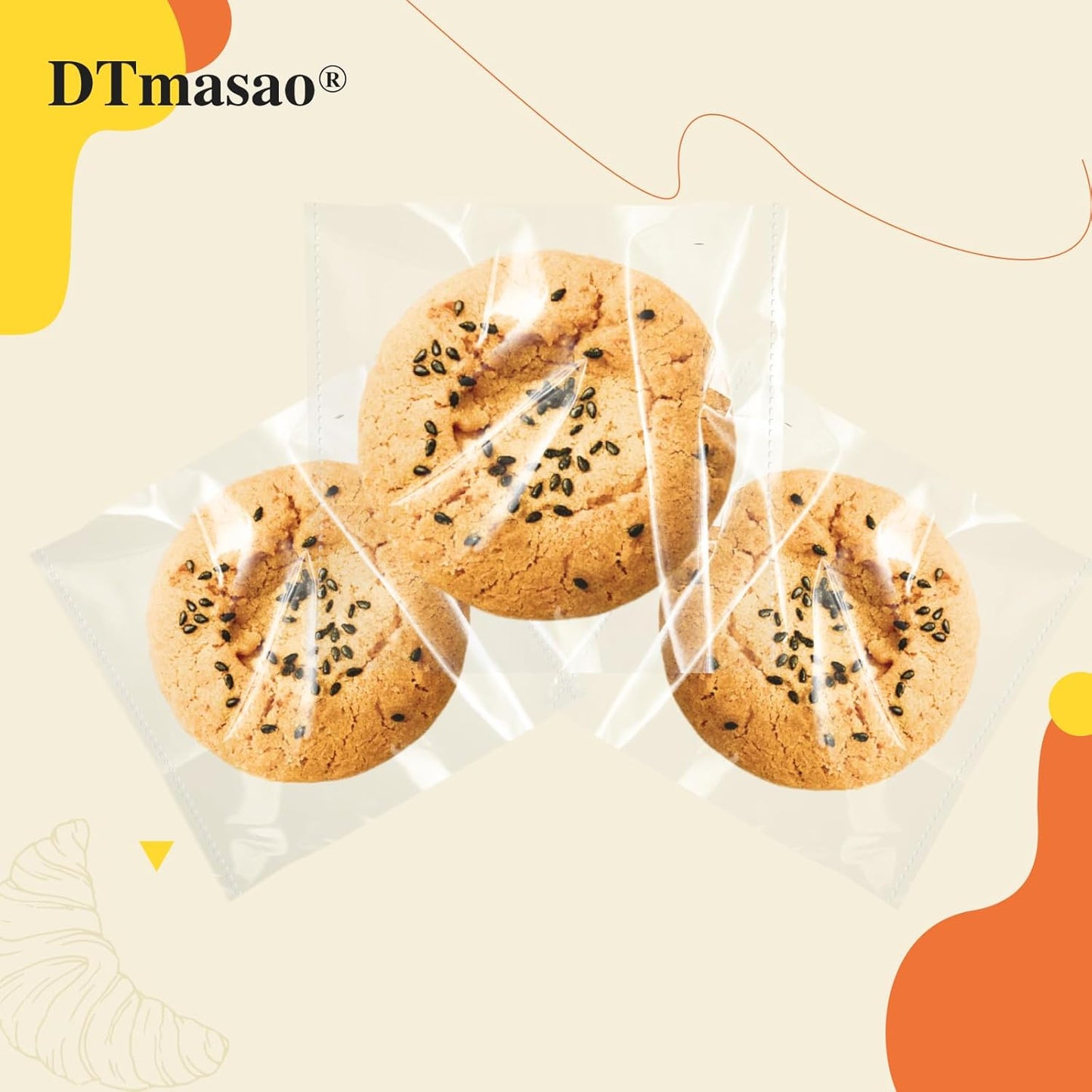 4x4 Inches 200 PCS Cookie Bags for Gift Giving,Self Sealing Cellophane Clear Resealable Cellophane Bags Self Adhesive Individual Cookie for Packaging 200Pieces 4"x4"