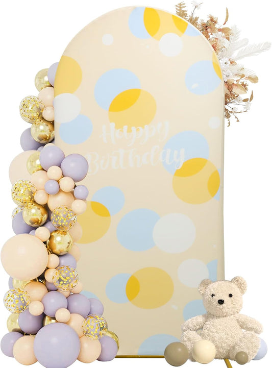 Wedding Arch Cover 6.6FT Spandex Arch Backdrop Cover Stretchy Backdrop for Wedding Birthday Party Decoration Baby Shower