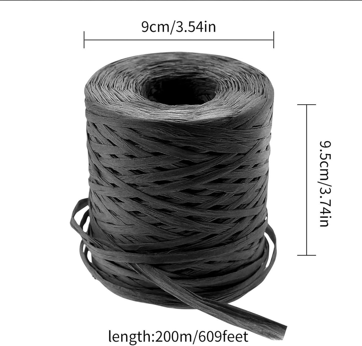 Creatrill 218 Yards Raffia Paper Craft Ribbon Packing Paper Twine, 1/4 Inch by 218 Yards