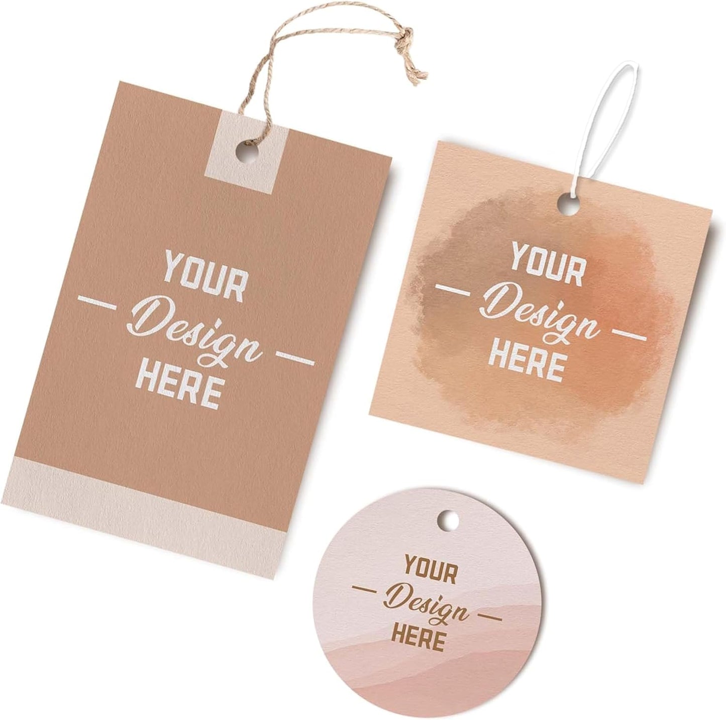 50-200 pcs Custom Hang Tags, Personalized Clothing Tags with Logo & Text, Custom Tag for Handmade Items, Business, Ideal for Apparel, Jewelry, Weddings, Mother's Day, Gift Label