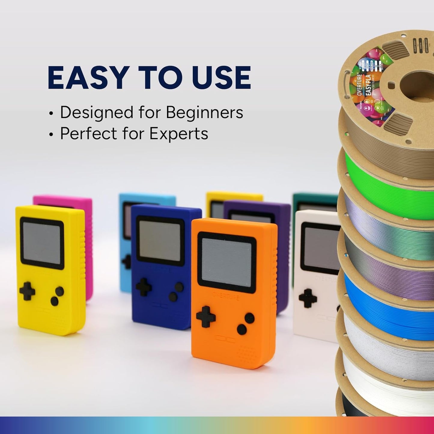 OVERTURE Glow PLA Filament 1.75mm 3D Printer Filament, 1kg Spool (2.2lbs), Dimensional Accuracy +/- 0.02 mm, Fit Most FDM Printer (Glow Yellow)