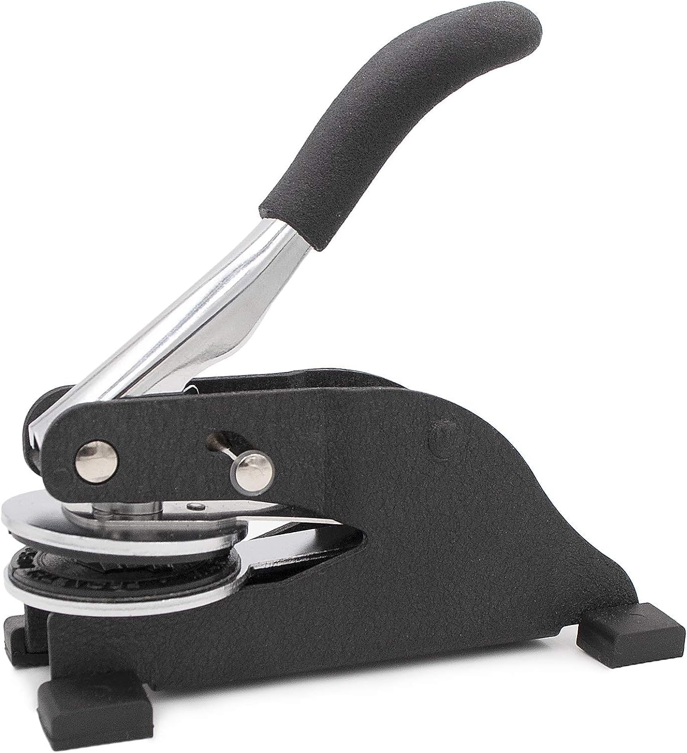 MaxMark Notary Seal Round Desk Embosser for North Carolina State - Includes Gold Burst Seal Labels (50 Count)