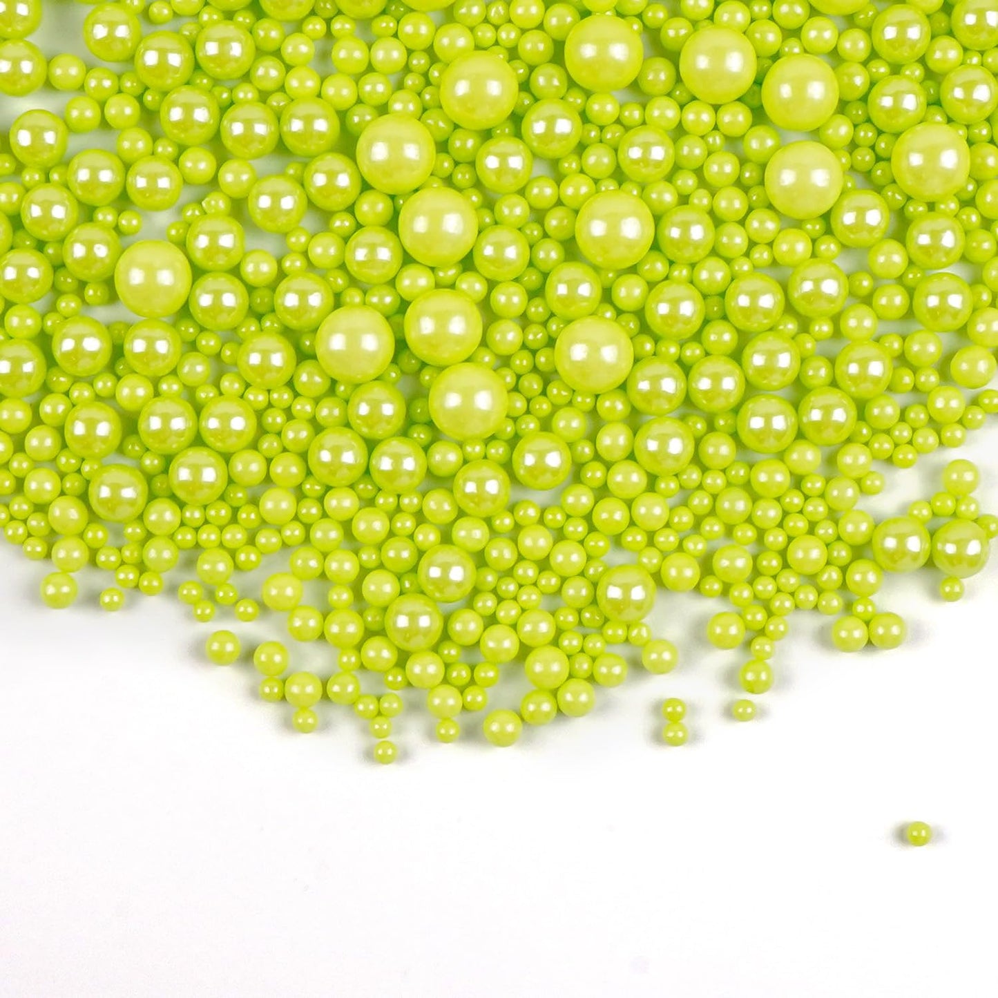 Edible Green Pearl Sprinkles, Sugar Pearls for Cake Decorating, 180g/6.35oz, Cupcake Toppers, Baking Cake Decorations, Cookie Decoration, Wedding Party Chirstmas Halloween Supplies