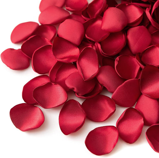 Ling's moment Rose Petals, Silk Flower Petals for Wedding/Aisle/Flower Girl Baskets/Table Centerpiece Décor,etc.Dark Red 200pcs