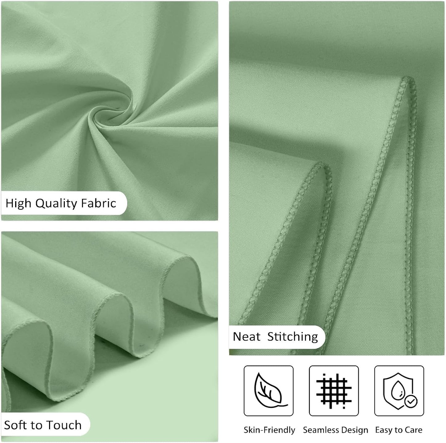 8 Pack Sage Green Tablecloth 60 x 102 Inch Rectangular Tablecloths for 6 Foot Rectangle Tables, Wrinkle Resistant Green Table Cloth Washable Polyester Fabric Table Covers for Party Wedding Banquet