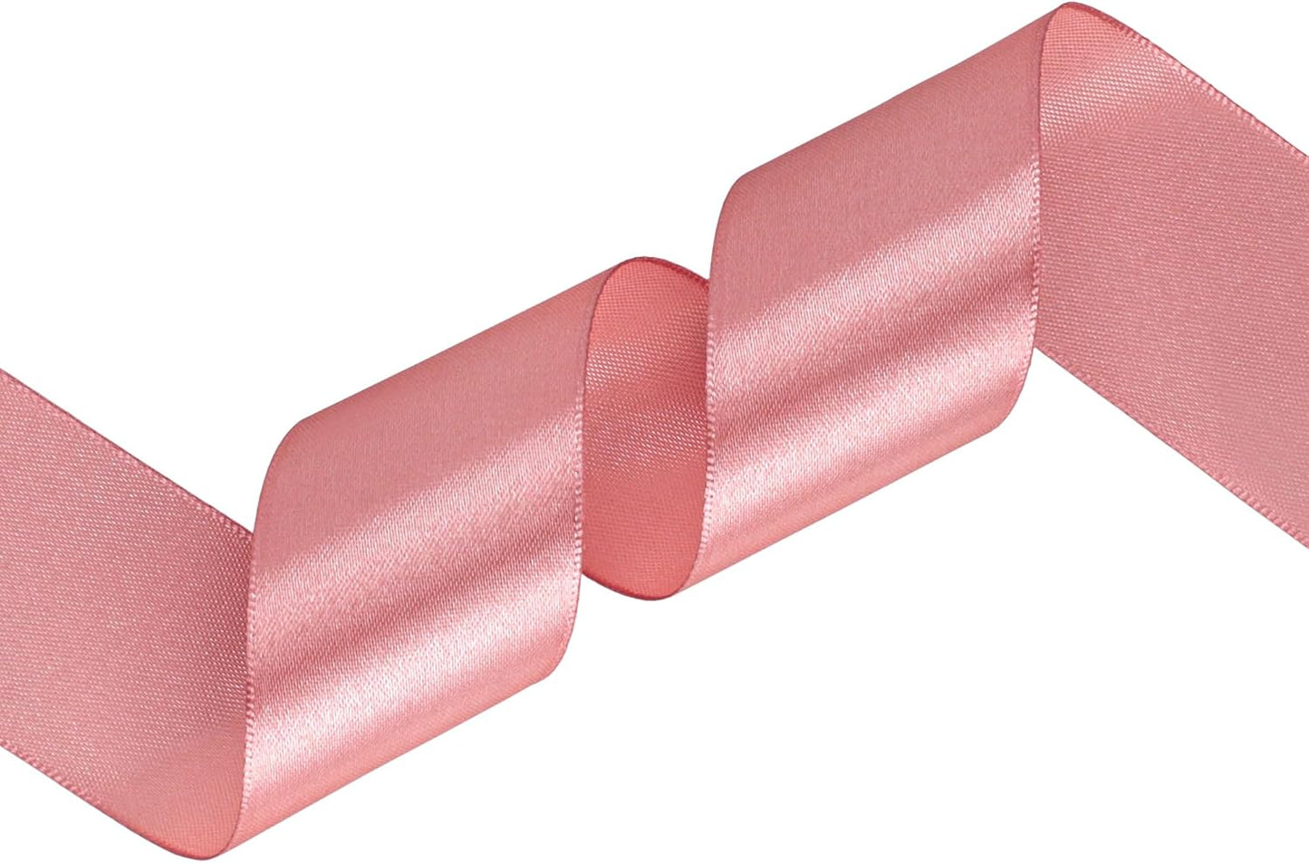 Rose Gold Satin Ribbon 1-1/2 inch X Continuous 25 Yards, Single Face Polyester Ribbon Perfect for Gift Wrapping, Flower Bouquet, Wedding Decor, Crafts, Bow Making, Sewing and More
