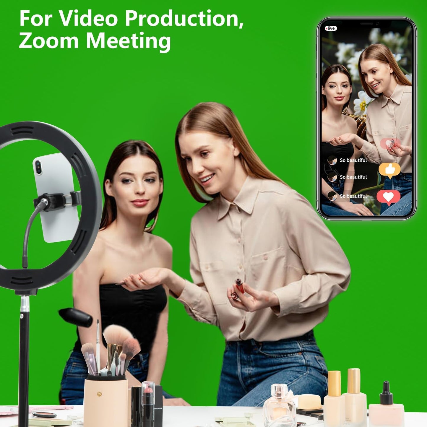 HEMMOTOP Green Screen Backdrop, 6x9 ft Greenscreen Background for Streaming, Seamless Polyester Green Photo Backdrop Fabric Sheet for Photography, Video Recording (Backdrop only)