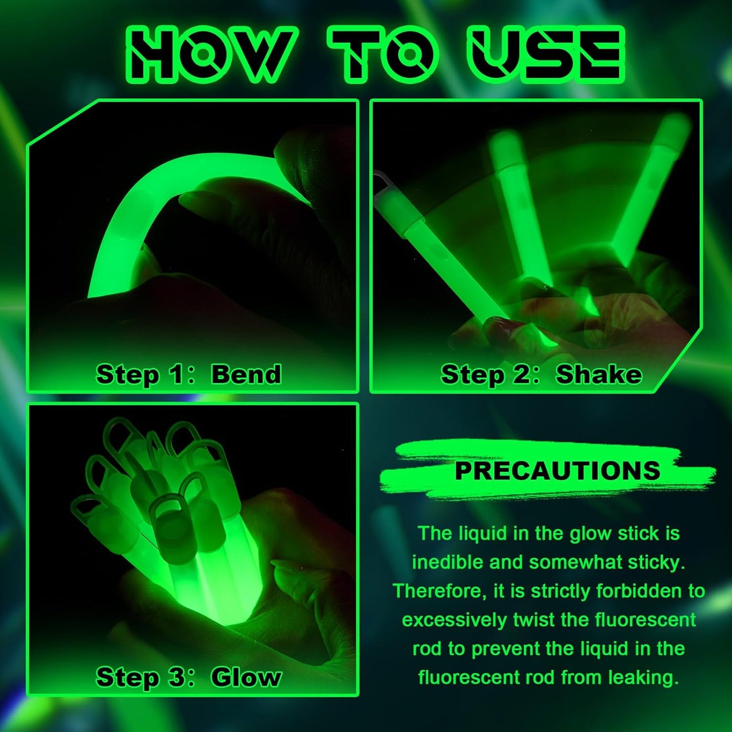 Lewtemi 50 Set 4'' Glow Sticks Bulk, Hallowee Glow in The Dark Party Supplies, Emergency Light Sticks with Lanyard, for Birthday, Light up, Neon, Halloween Theme Party Favors