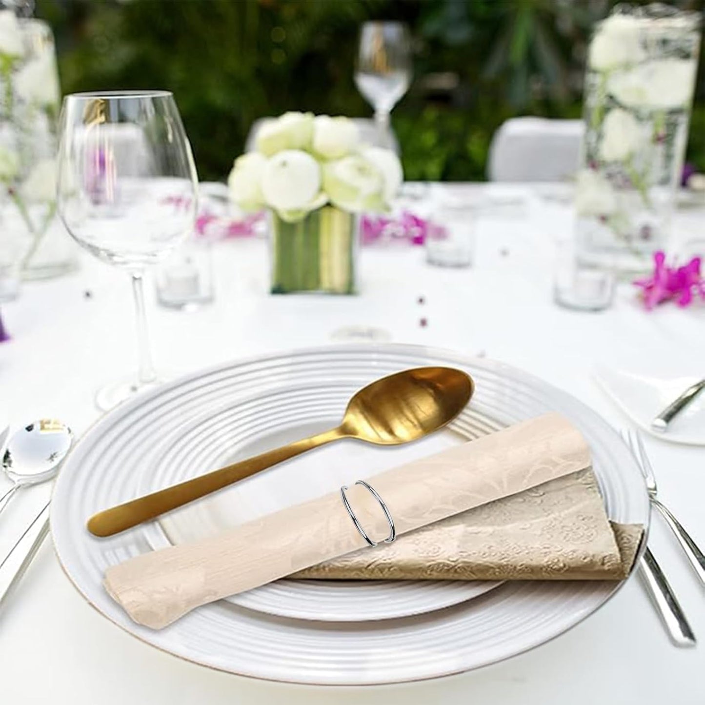 Silver Napkin Rings-12 PCS Metal Spiral Napkin Rings(Spiral) Napkin Holders Buckles for Family Dinner, Wedding, Party,Table Decorations