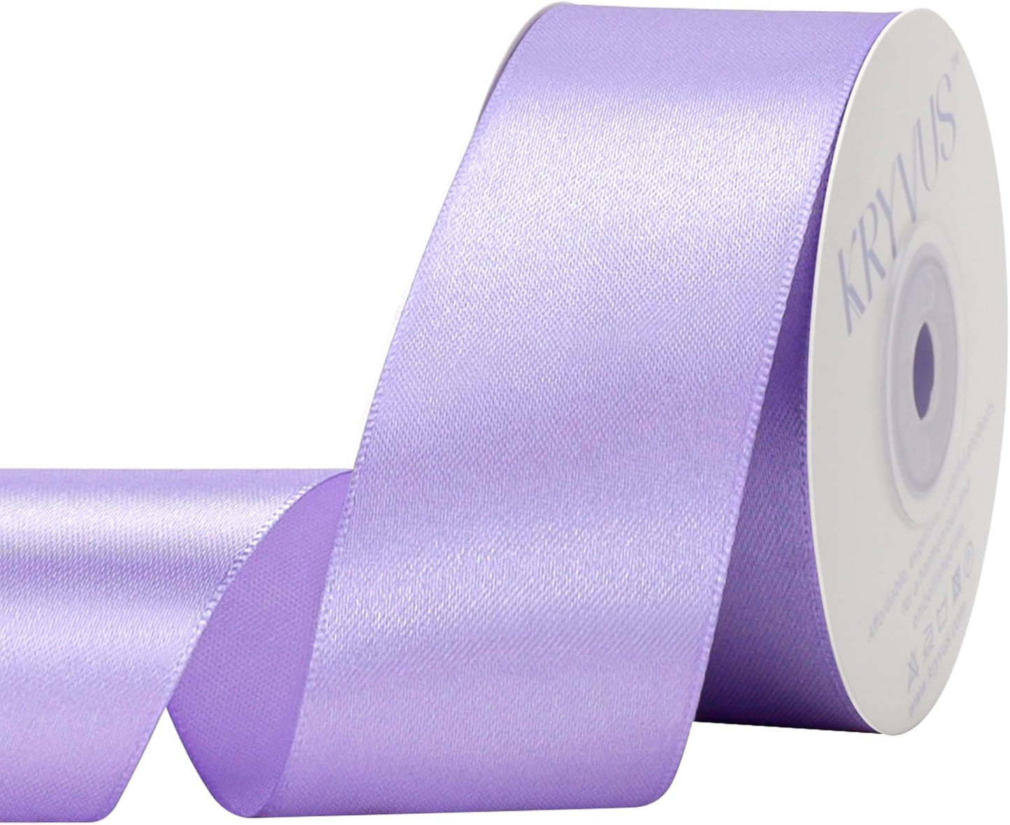 Light Purple Satin Ribbon 1-1/2 inch X Continuous 25 Yards, Single Face Polyester Ribbon Perfect for Gift Wrapping, Flower Bouquet, Wedding Decor, Crafts, Bow Making, Sewing and More