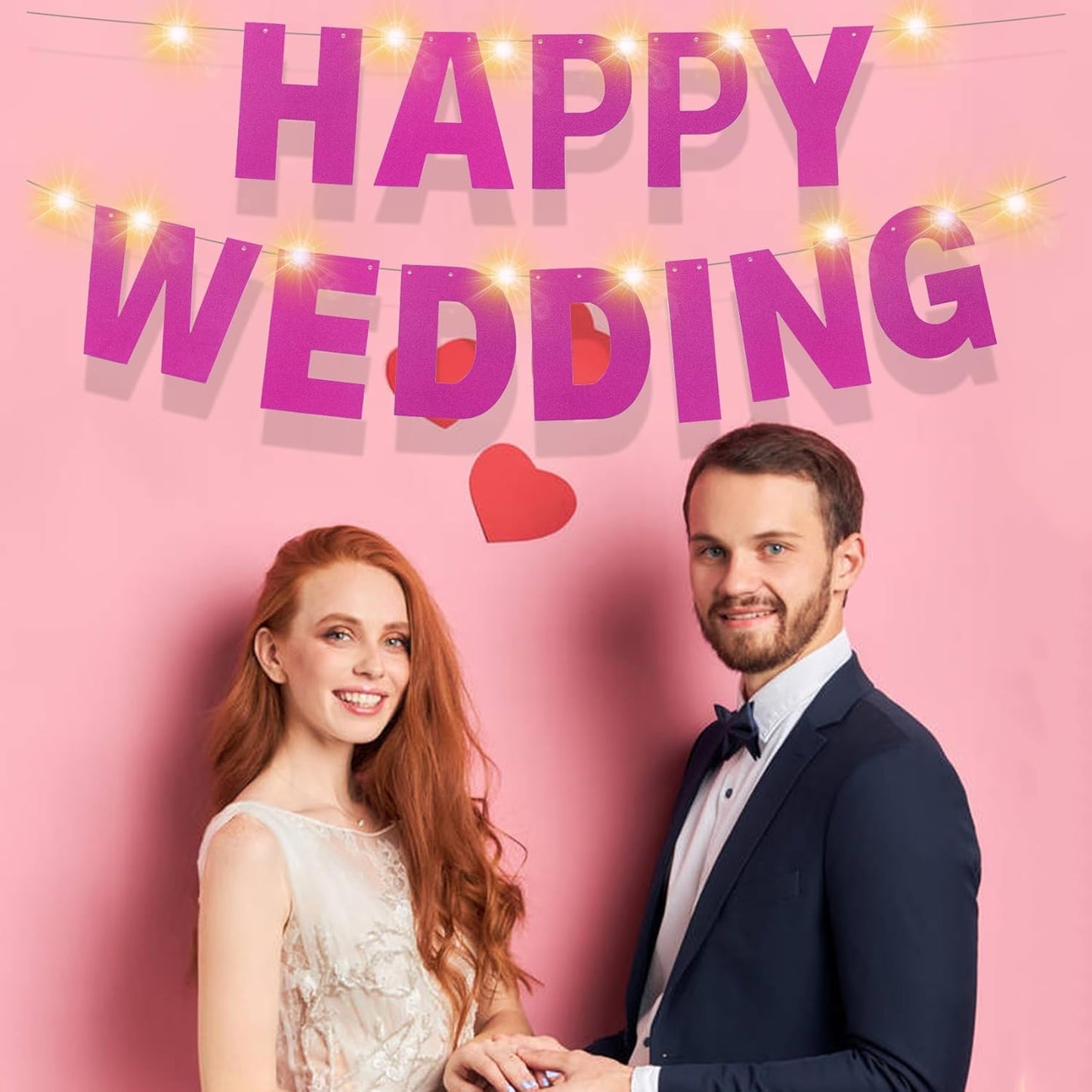 175Pcs DIY Glitter Customizable Banner Kit Custom Banner DIY Happy Birthday Letters Personalized Banners Decor for Christmas Baby Shower Birthday Party Decorations Supplies(Glitter Rose Pink)