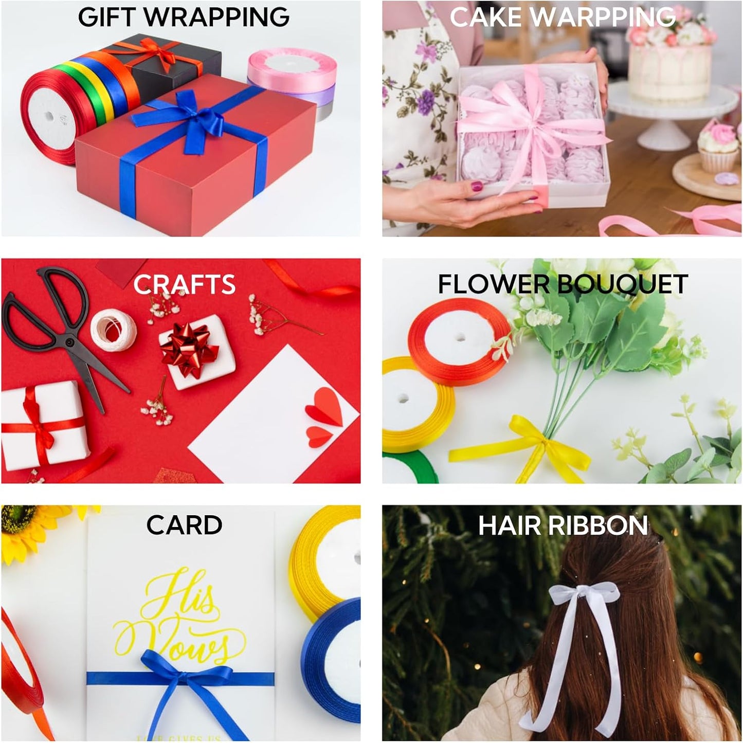 3/8 Inch 25 Yards Satin Ribbon Wine Red, Solid Color Fabric Ribbon for Gift Wrapping, Wedding, Polyester Gift Ribbon for Birthday Party Decoration, Craft, Hair, Floral, Sewing