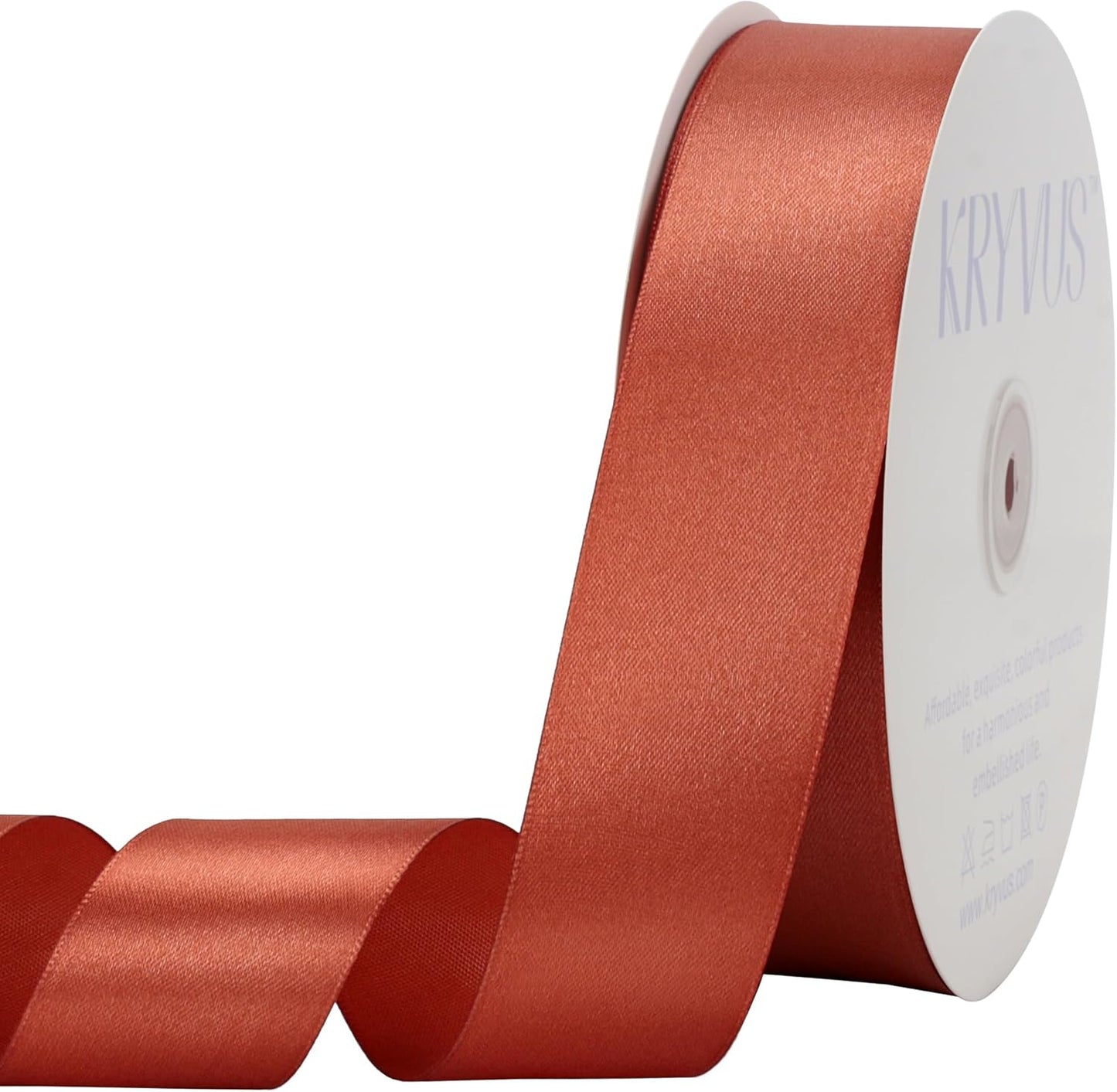 Copper Satin Ribbon 1-1/2 inch X Continuous 100 Yards, Single Face Polyester Ribbon Perfect for Gift Wrapping, Flower Bouquet, Wedding Decor, Crafts, Bow Making, Sewing and More