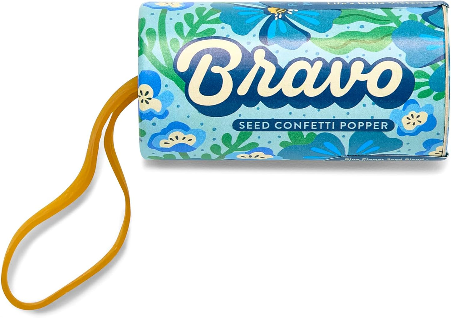 Modern Sprout Seed Confetti Poppers with Flower Seeds - Party Favors for Outdoor Wedding, Birthday & Parties - Non-Toxic, Plastic-Free & Pollinator Safe Plantable Seed Paper - Blue Bravo (Pack of 12)