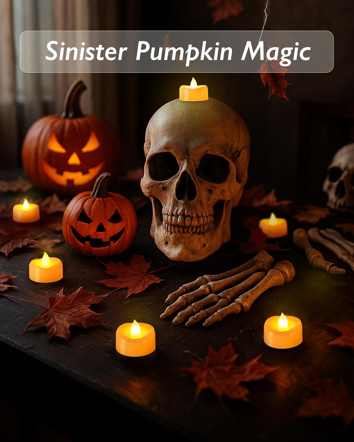 Raycare 100 Pack LED Tea Lights Battery Operated, 200+Hour Flickering Votive Candles, Realistic Fake Flameless TeaLights for Wedding Party Halloween Thanksgiving Christmas Decorations,Ivory Base