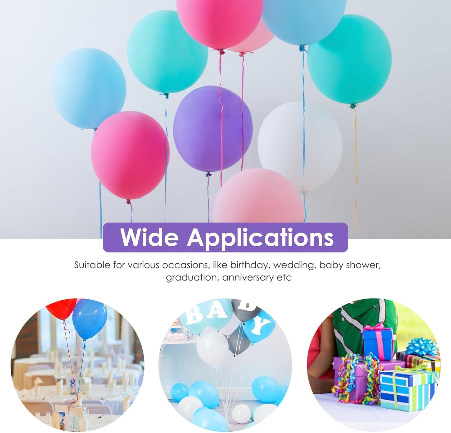 Dark Purple Curling Ribbon, Balloon String 500 Yard for Gift Wrapping, Curly Ribbons, 3/16" for Florist Flower, St Patricks Day, Valentines Day