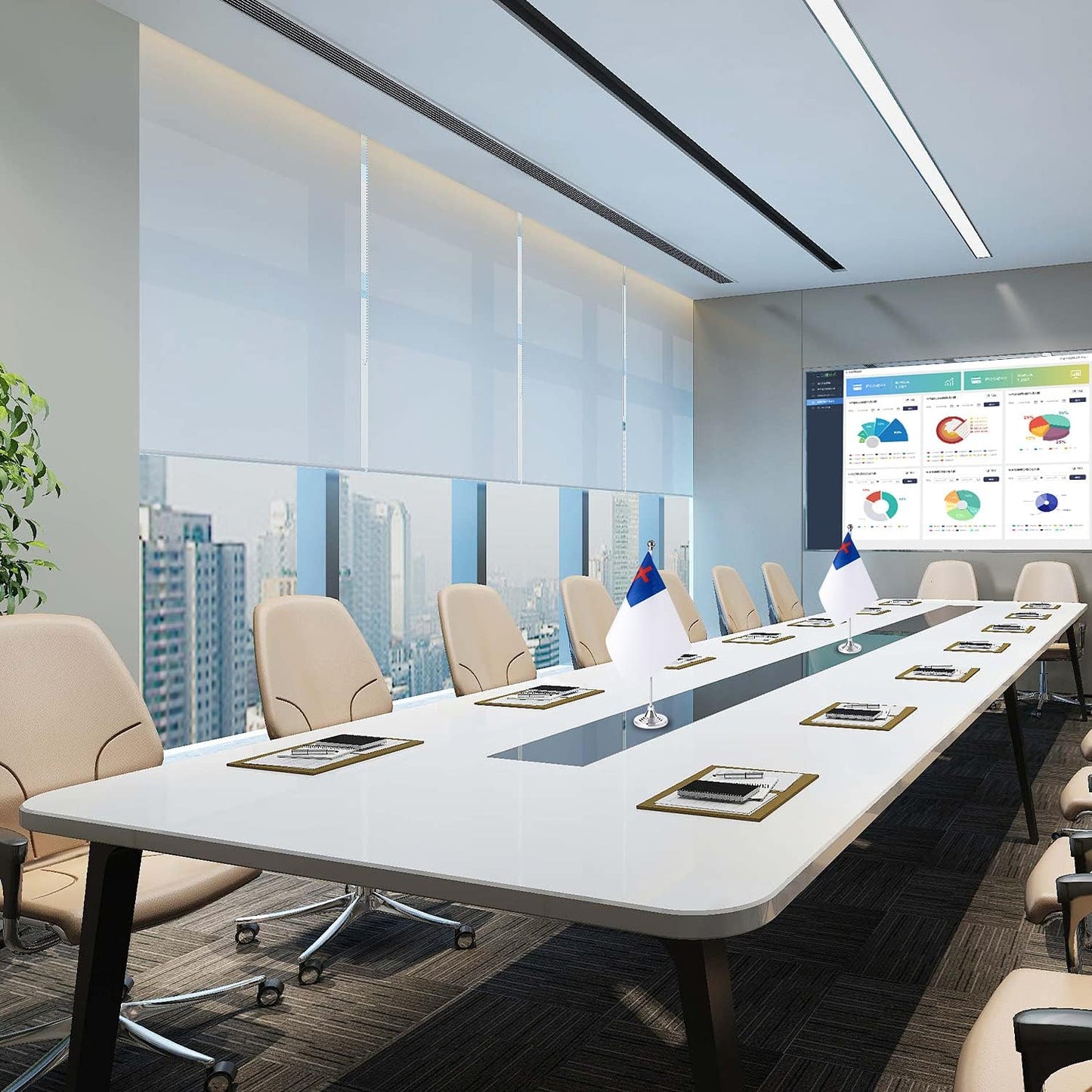 ZXvZYT 2 Pack American US Christian flag USA Christians table flag,Small Mini United States Religion and Belief Desk Flags With Stand Base,for Christian Party Events Celebration Decorations Supplies