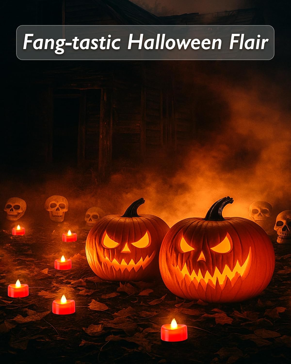 Raycare Red LED Tea Lights Battery Operated, 200+Hour Flickering Votive Candles,Realistic Fake Flameless Tea Lights for Wedding Party Halloween Thanksgiving Christmas Decorations, 24 Pack