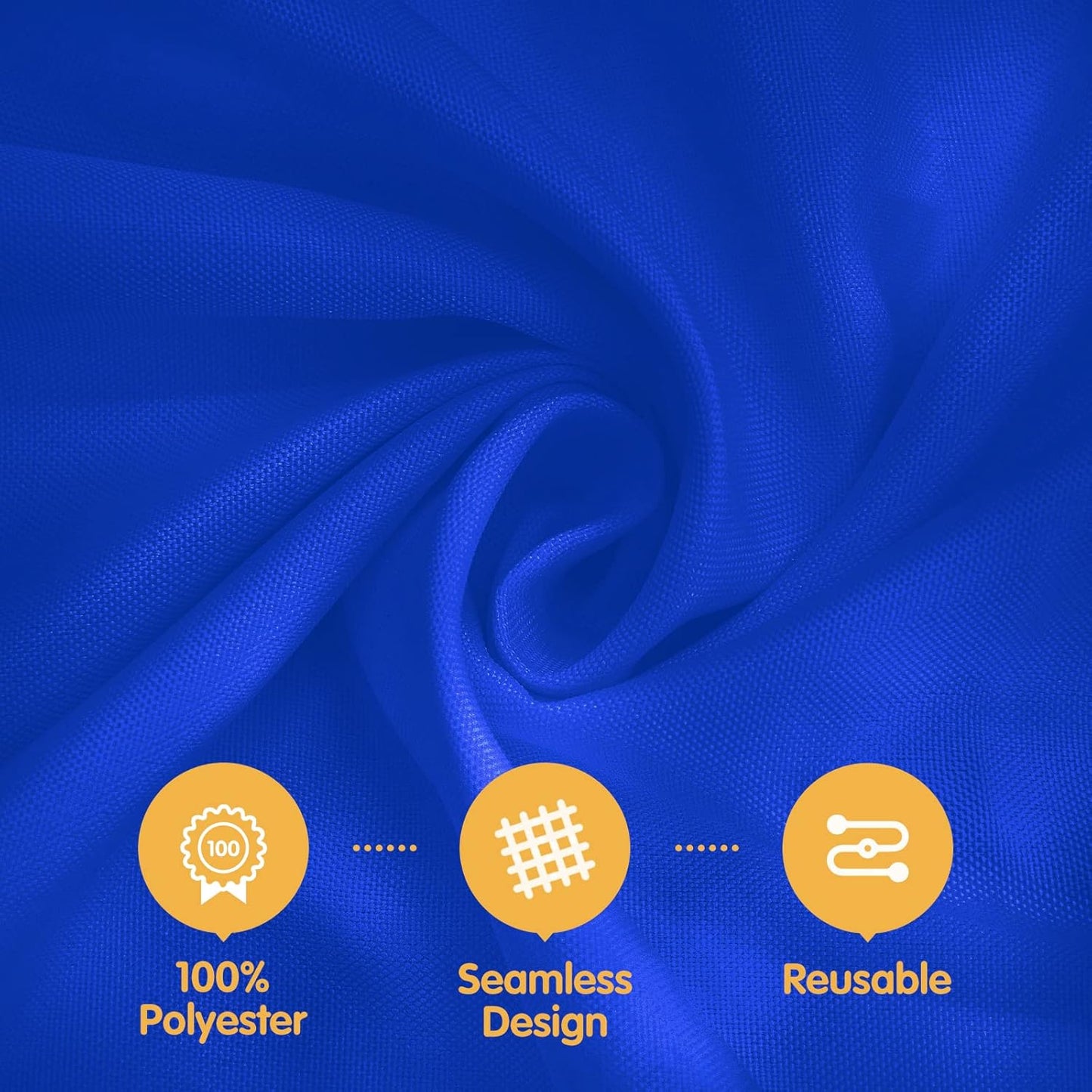 BRILLMAX 6 Pack Royal Blue Round Tablecloths 90 Inch - Circle Bulk Linen Polyester Fabric Washable Table Cloth Cover for Wedding Reception Banquet Birthday Party Buffet Restaurant