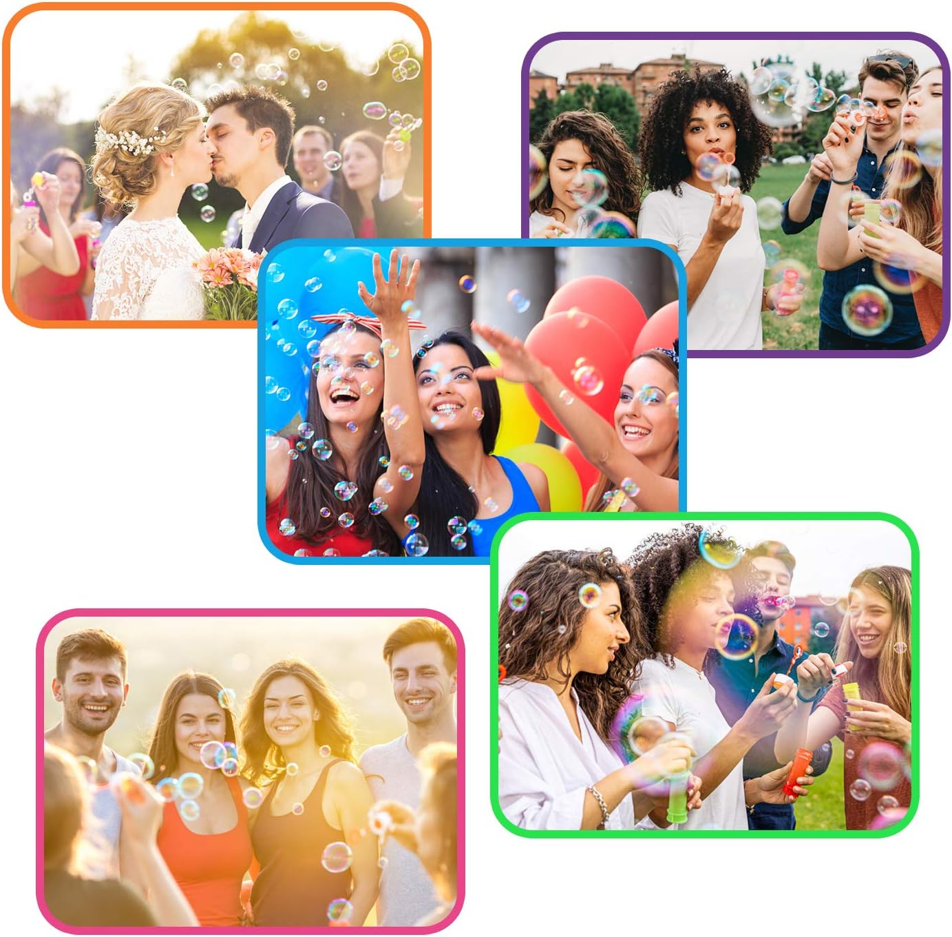 SpringFlower 66 Pieces Mini Bubble Wands,Bubble Party Favors Assortment Toys for Kids,Themed Birthday, Halloween, Goodie Bags, Carnival Prizes, Wedding,Outdoor Gifts for Girls & Boys