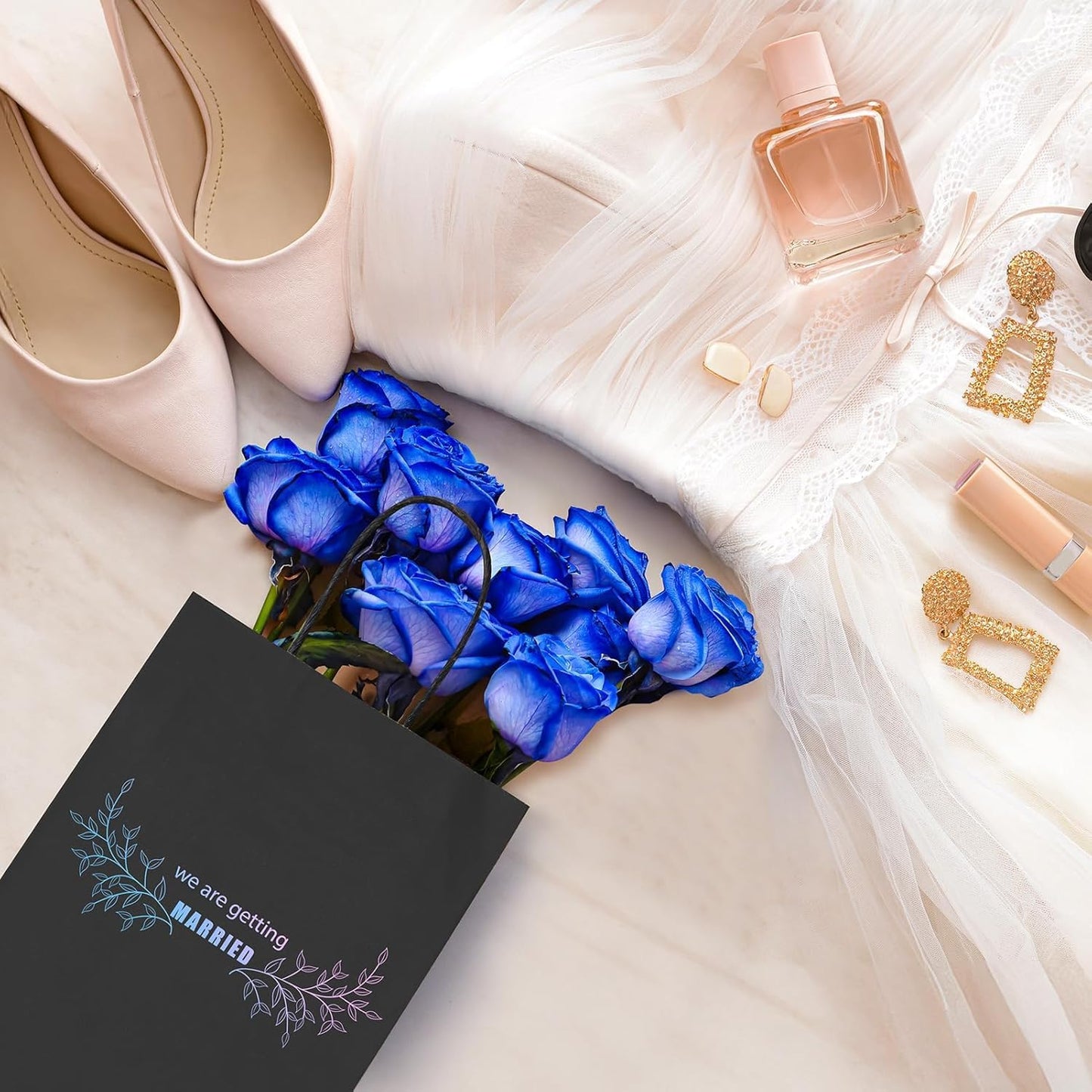 METRONIC Kraft Paper Gift Bags with Handles 5.25x3.75x8 Inch 20000 Pack | Christmas, Birthday Party Favors, Retail Shopping, Small Business Bulk | Black Gift Wrap Bag