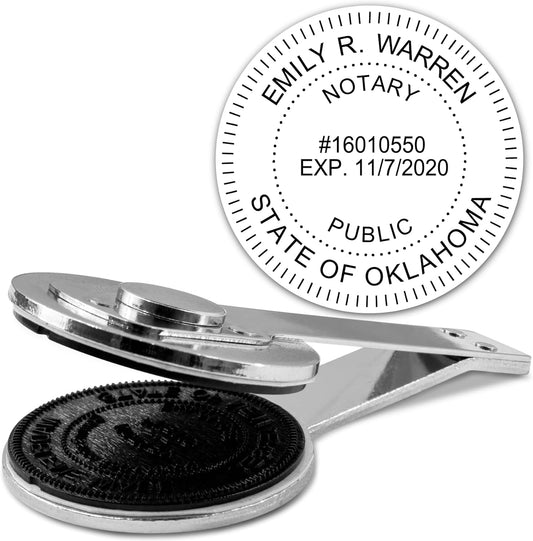MaxMark Insert Only for Notary Seal Round Desk Embosser for Oklahoma State