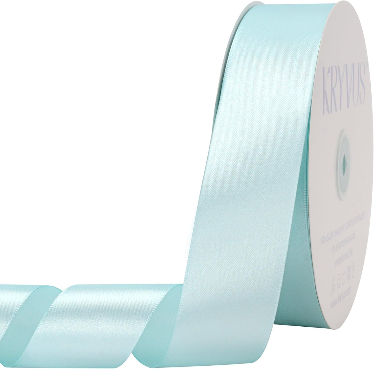 Light Blue Satin Ribbon 1-1/2 inch X Continuous 100 Yards, Single Face Polyester Ribbon Perfect for Gift Wrapping, Flower Bouquet, Wedding Decor, Crafts, Bow Making, Sewing and More