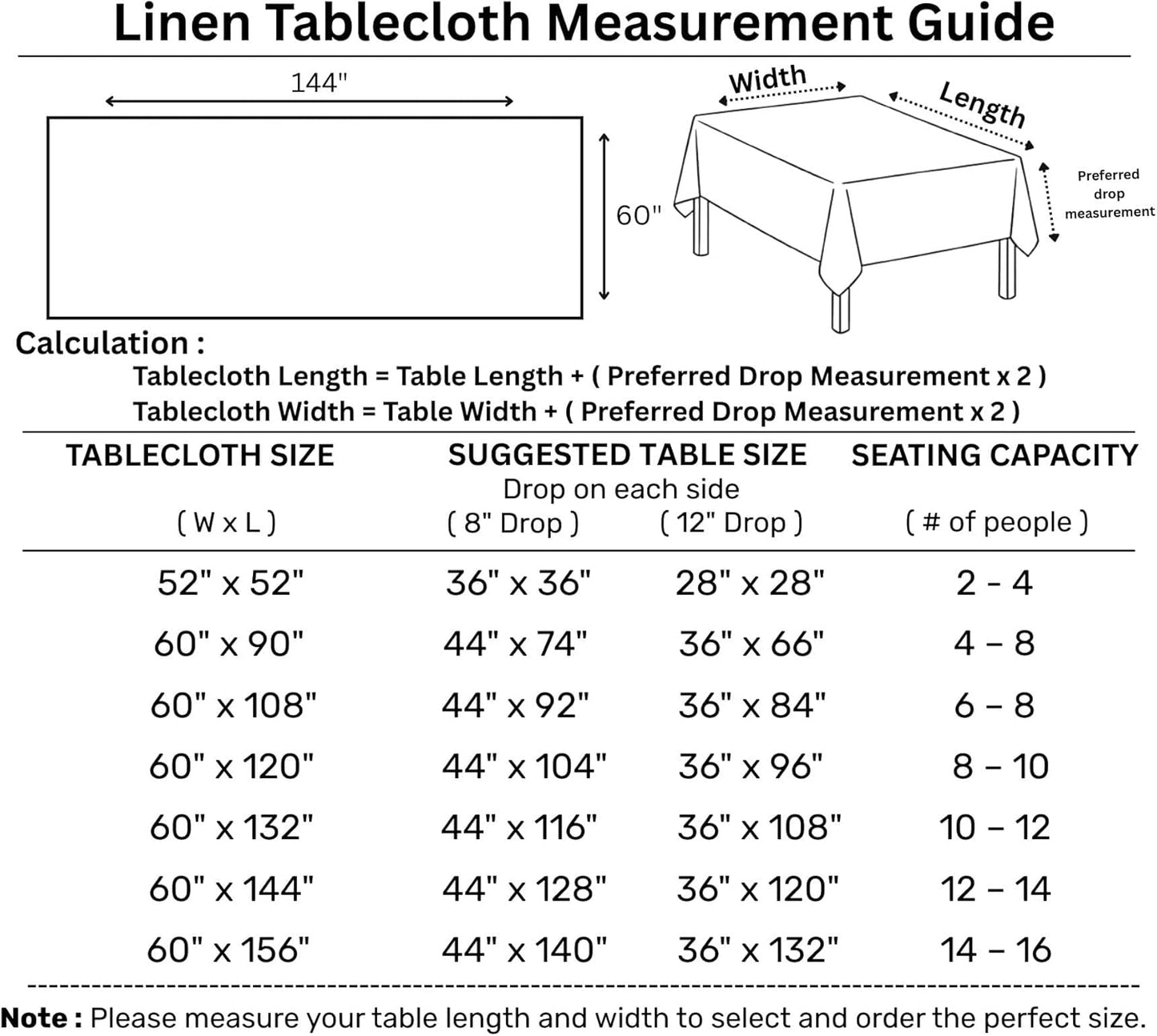 Solino Home Cornflower Blue Linen Tablecloth 60 x 144 Inch - 100% Pure Linen Hemstitch Table Cloth for Rectangle Tables - Classic Hemstitch, Machine Washable Tablecloth