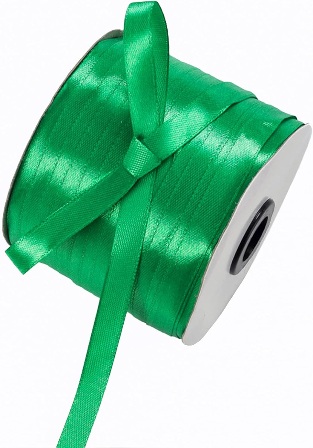 3/8 Inch Emerald Green Satin Ribbon 230 Yards Bulk Fabric Ribbons for Gift Wrapping, Scrapbooking, Crafts and DIY Projects, Wedding, Event Decor