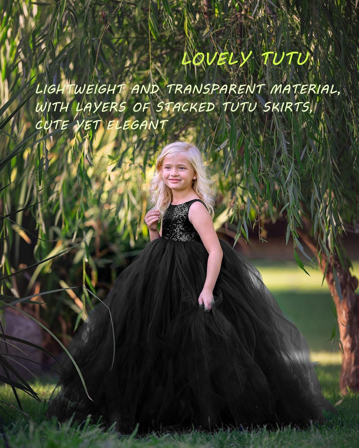 Black Tulle Fabric 108" x 25 Yards for Wedding Pew Bows Garden Netting Plant Cover Gift Wrapping Ceiling Draping Baby Shower Birthday Party Reception DIY Craft Supplies