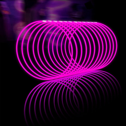 Glow Fever Glow Sticks Bulk 100ct 22'' Glow Necklaces with Connectors, Neon Light Sticks for Party Festivals Raves Concert Birthday Wedding, Pink