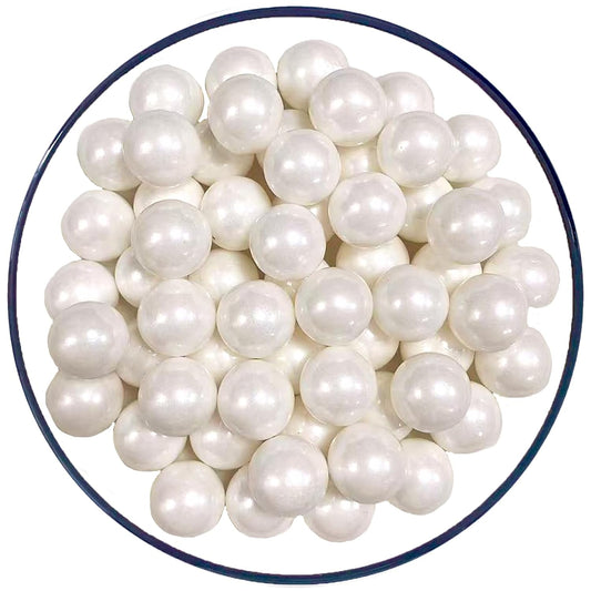 Sentovac 14mm White Pearl Sprinkles Large Edible Cake Decorating Sugar Candy Cookie Cake Cupcake Topper Ice Cream Baking Decorations Halloween Christmas Valentines Wedding Supplies