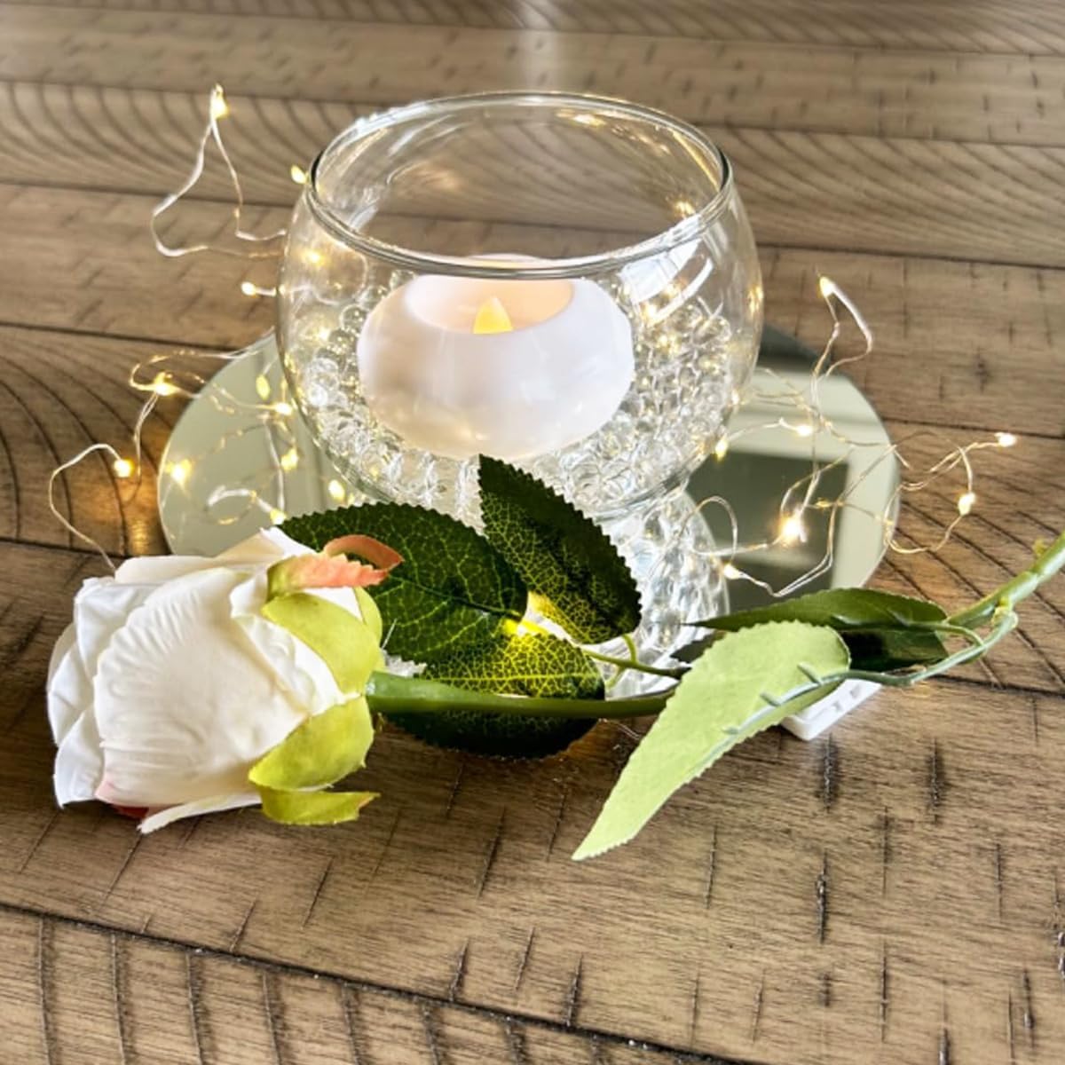 9 Pcs 8inch Round Mirror Tiles for Centerpieces, 2mm Acrylic Mirror Trays Flat Mirrors for Tables Mirror Centerpieces Candle Plates for Craft Wedding Christmas Table Party Centerpieces