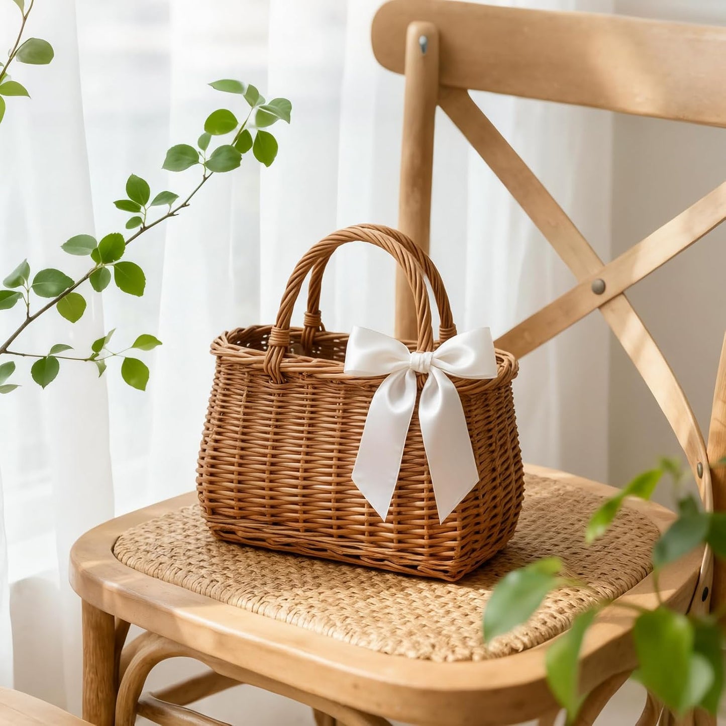 Double Face White Satin Ribbon 1-1/2 inch X 25 Yards Polyester White Ribbon for Wedding Decor, Wreath, Gift Package Wrapping and Other Projects