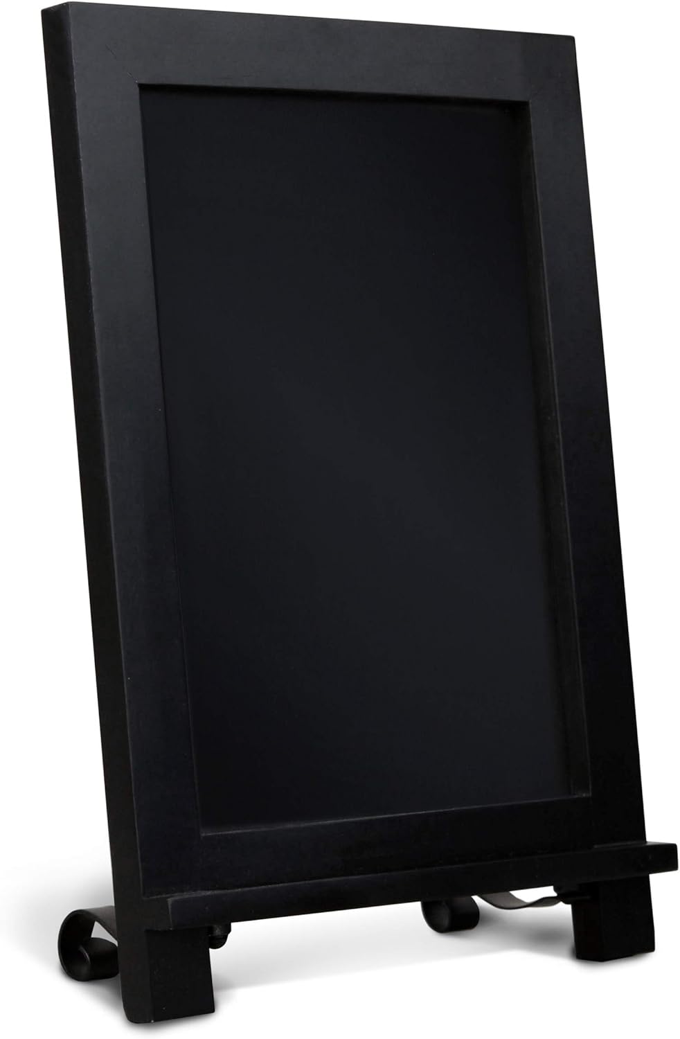 HBCY Creations Black Wooden Tabletop Chalkboard with Legs/Vintage Wedding Table Sign/Small Kitchen Countertop Memo Board/Antique Wooden Frame (9.5” x 14” Inches) (4 - Black)