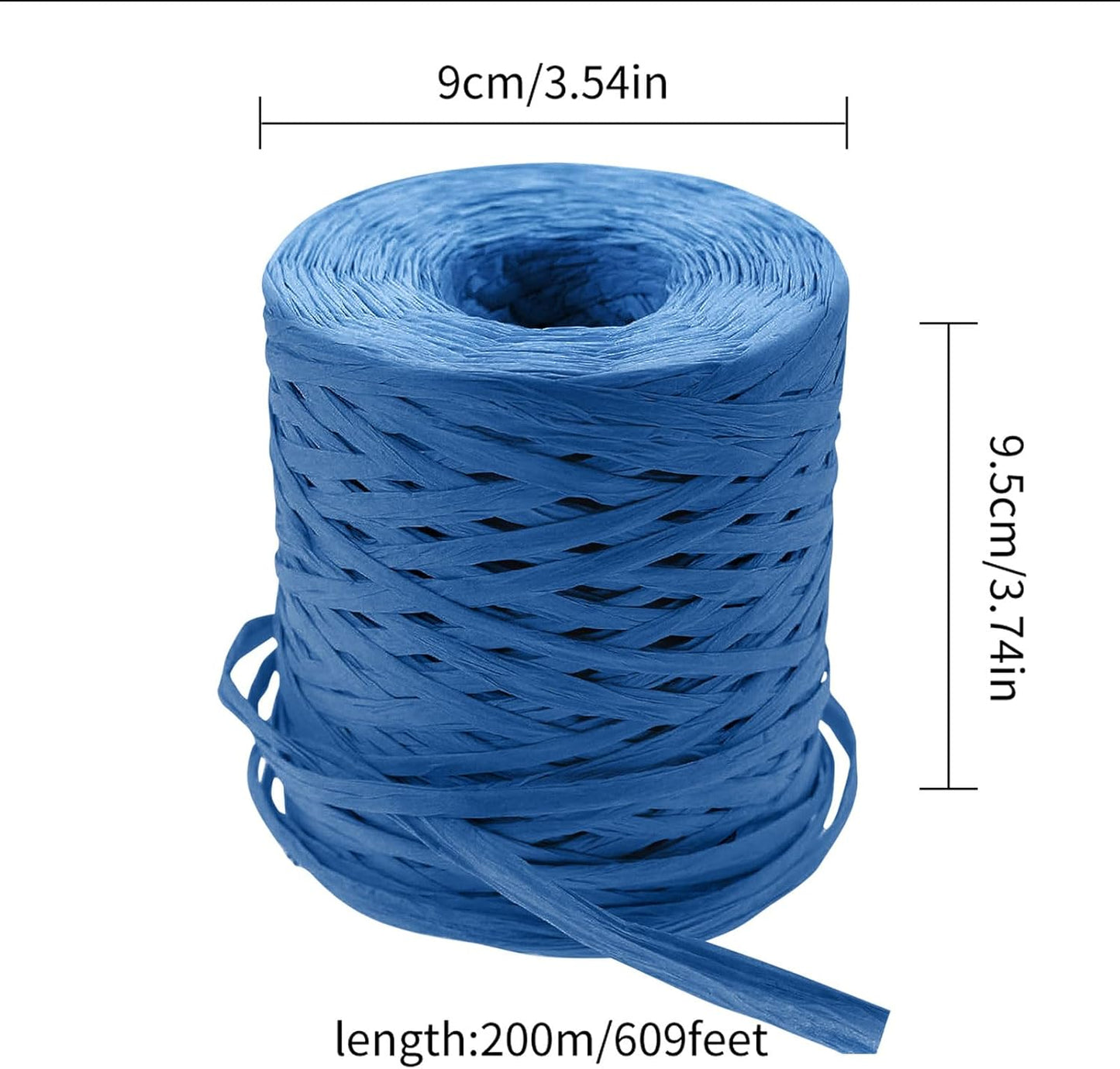 Creatrill 218 Yards Raffia Paper Craft Ribbon Packing Paper Twine, 1/4 Inch by 218 Yards