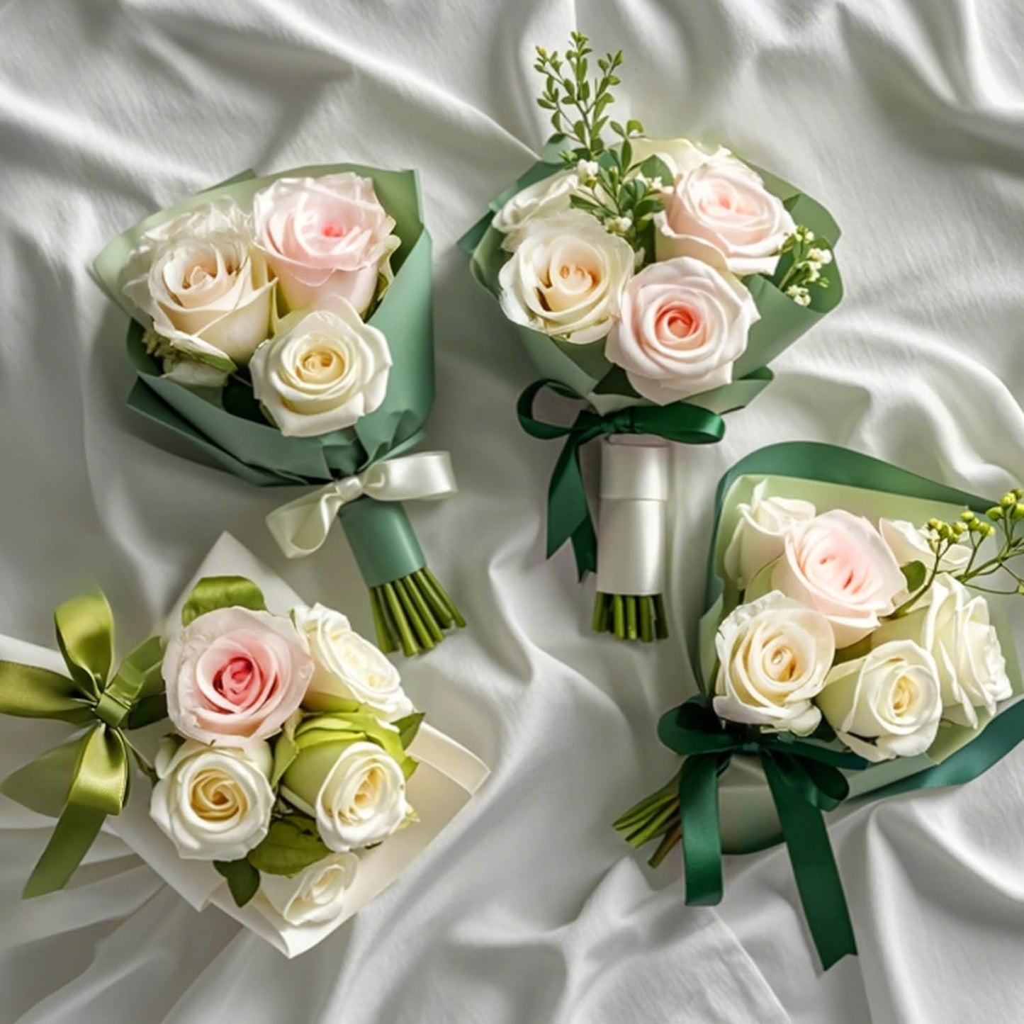 3/8" 6 Colors X 25 Yards Green Satin Ribbon,150 Yards Assorted Green Colors Satin Ribbons for Flower Bouquet,Ribbons for Gift Wrapping Happy Birthday Party Decorations