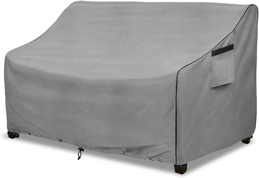 okcool Heavy Duty Patio Sofa Cover, 100% Waterproof 3-Seater Outdoor Sofa Cover Fits up to 85W x 38D x 35H Inches, Lawn Patio Furniture Covers,Grey
